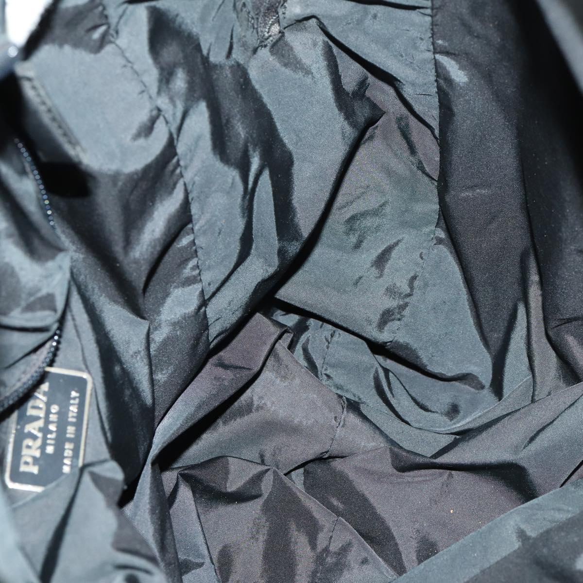 PRADA Sports Hand Bag Nylon 2way Black Silver Auth mr1877