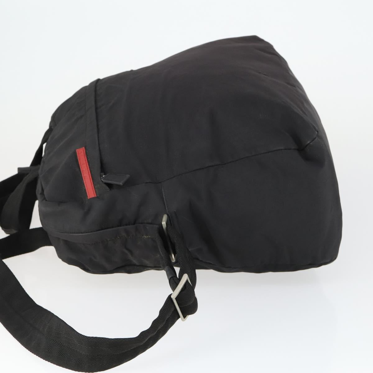 PRADA Sports Hand Bag Nylon 2way Black Silver Auth mr1877