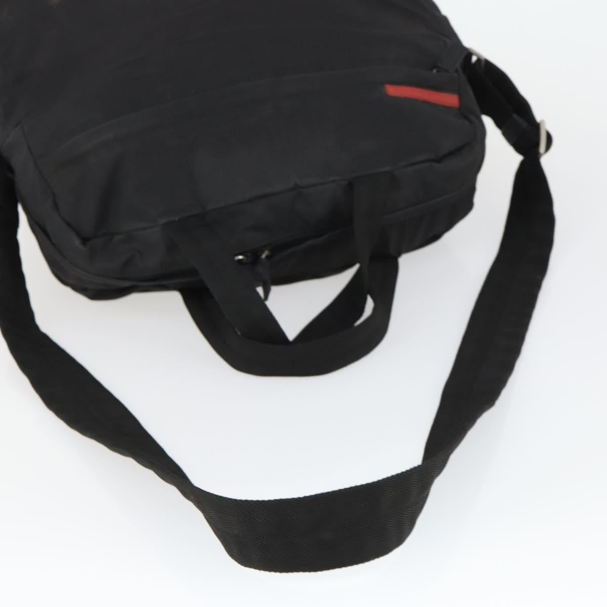 PRADA Sports Hand Bag Nylon 2way Black Silver Auth mr1877