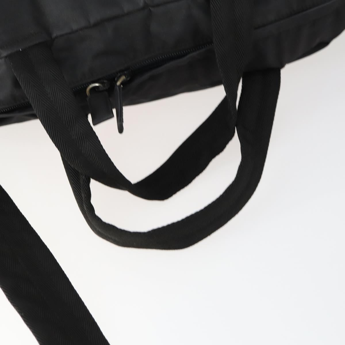 PRADA Sports Hand Bag Nylon 2way Black Silver Auth mr1877