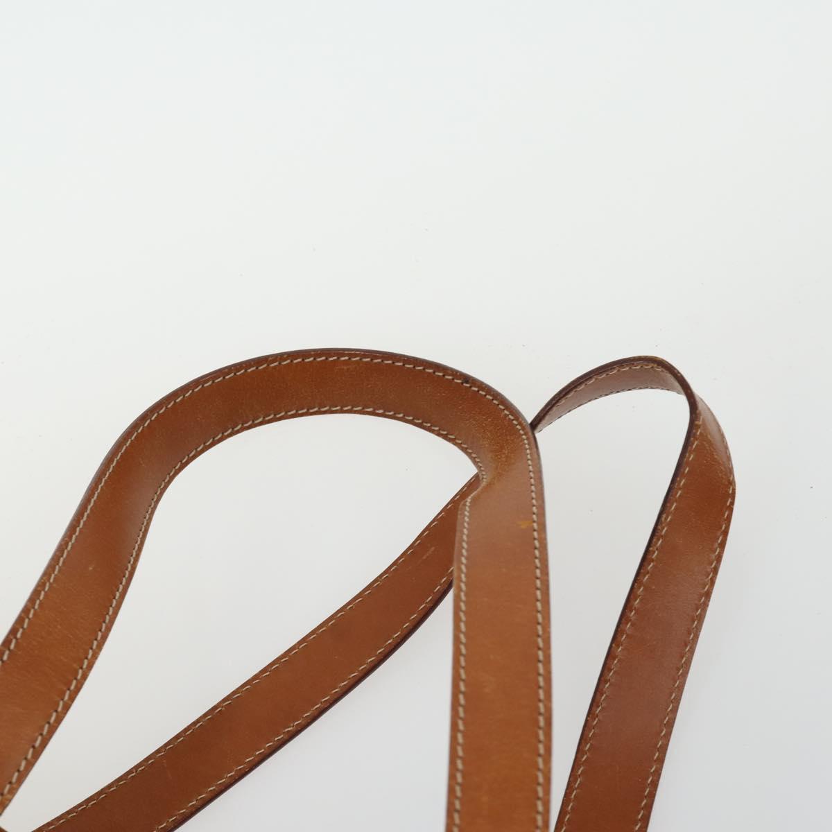 CELINE Macadam Canvas Shoulder Bag PVC Leather 3 Set Brown Beige Auth mr1885