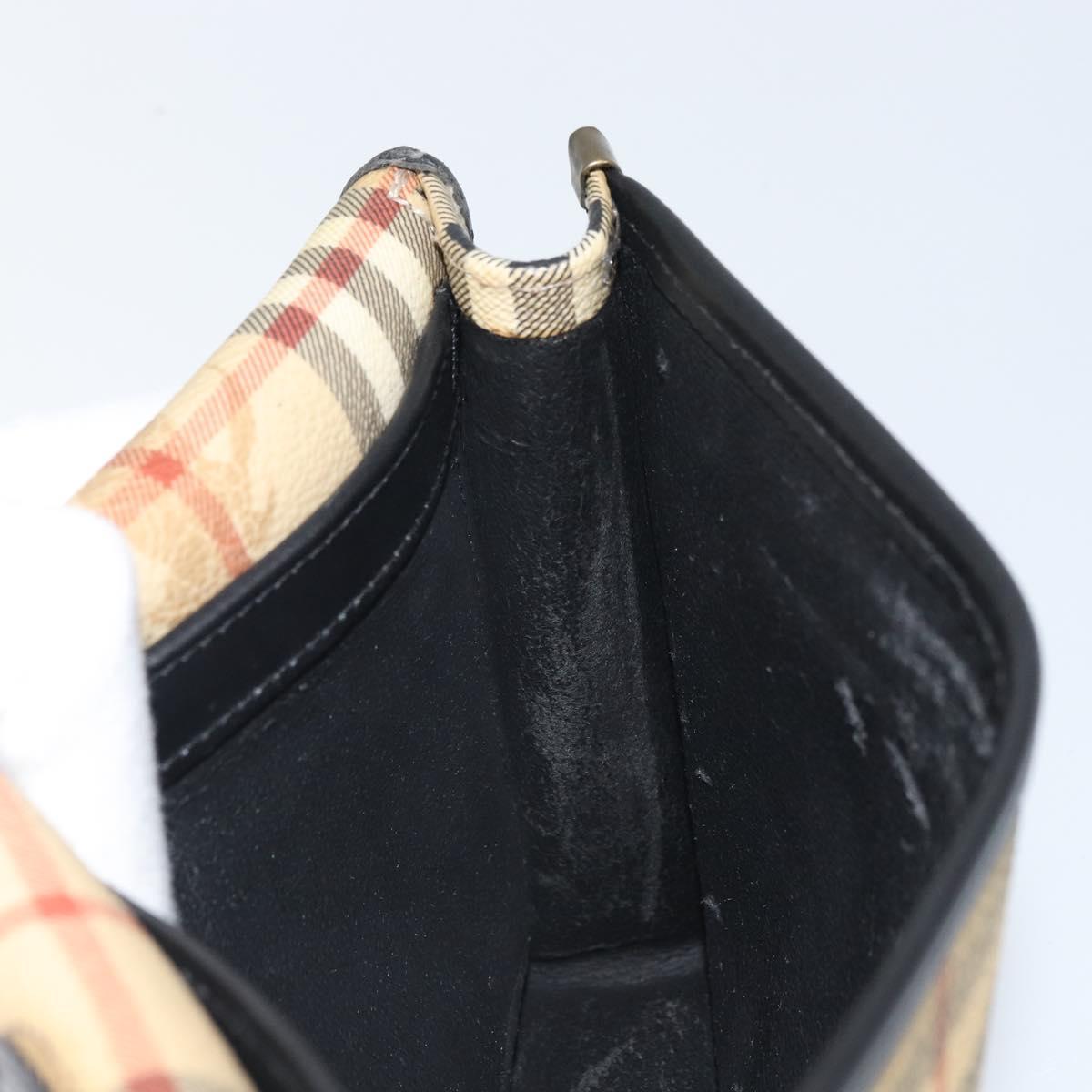 Burberrys Nova Check Clutch Bag PVC Beige Auth mr1890