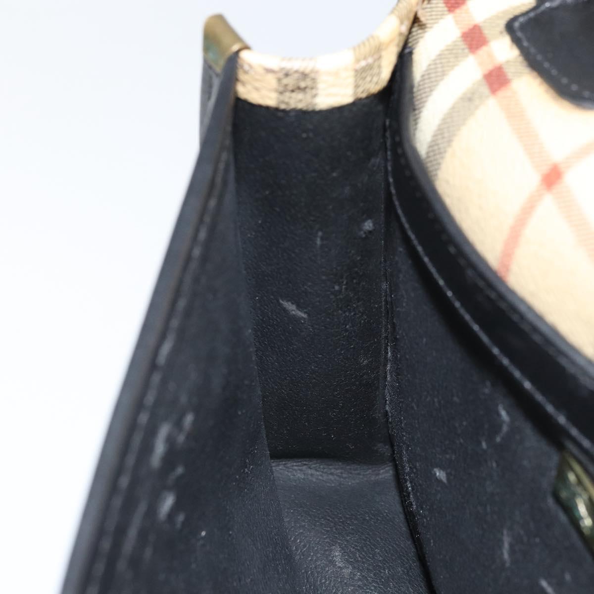 Burberrys Nova Check Clutch Bag PVC Beige Auth mr1890