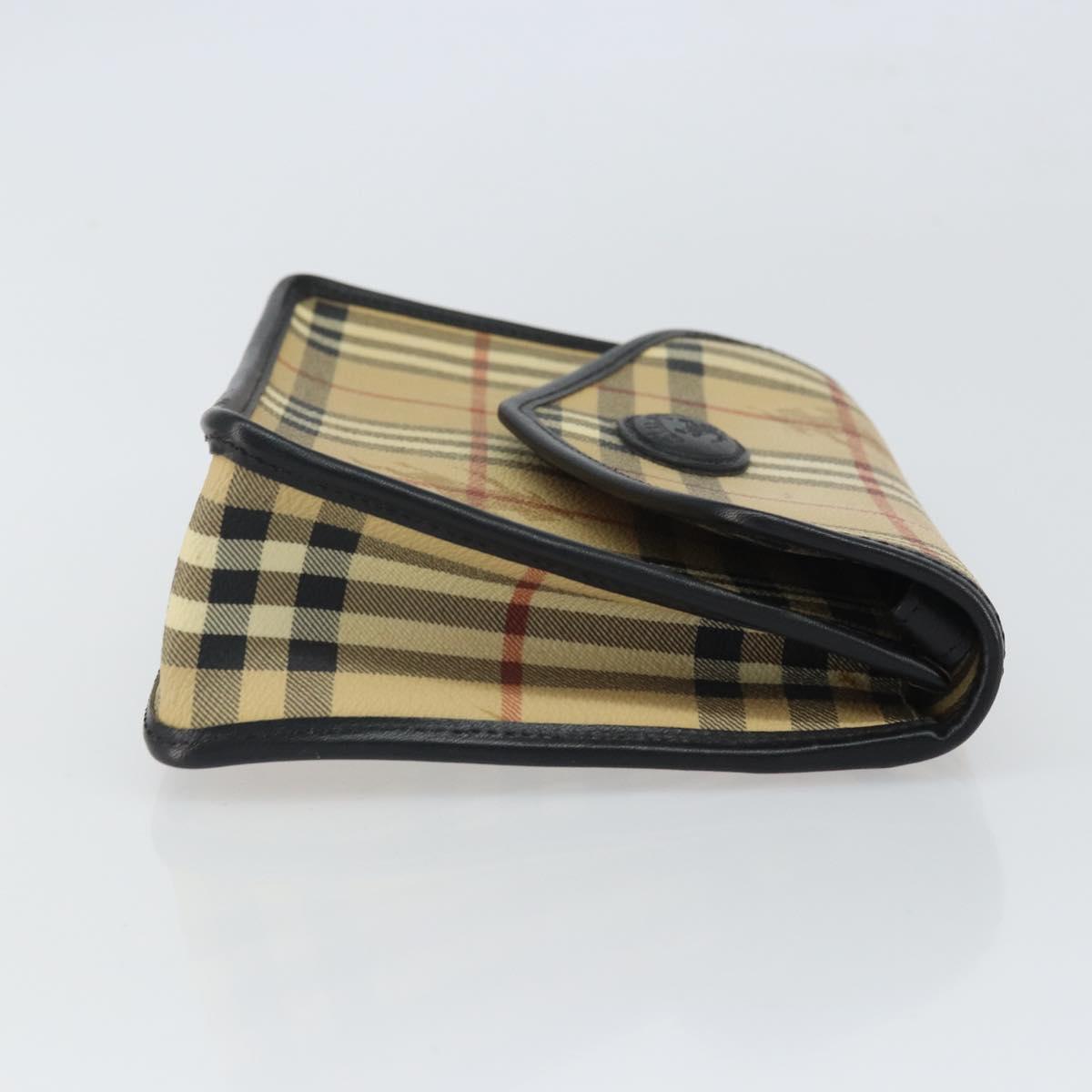 Burberrys Nova Check Clutch Bag PVC Beige Auth mr1890