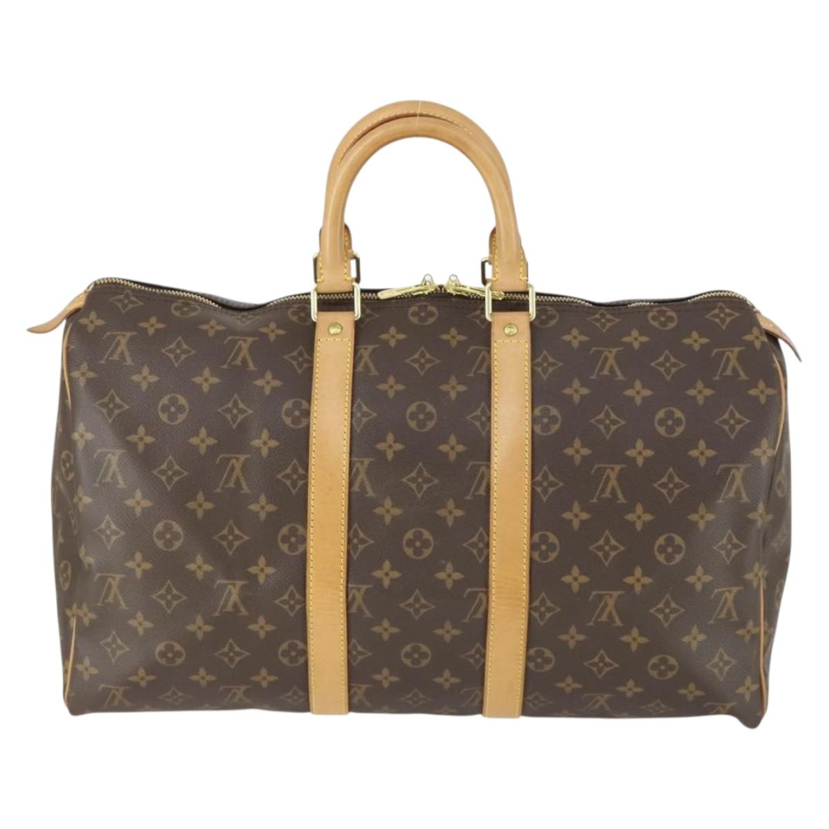 LOUIS VUITTON Monogram Keepall 45 Boston Bag M41428 LV Auth mr1913