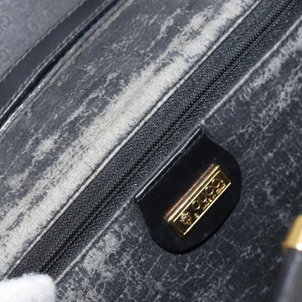 GUCCI Micro GG Supreme Shoulder Bag PVC Black Gold 004 14 0264 Auth mr1924
