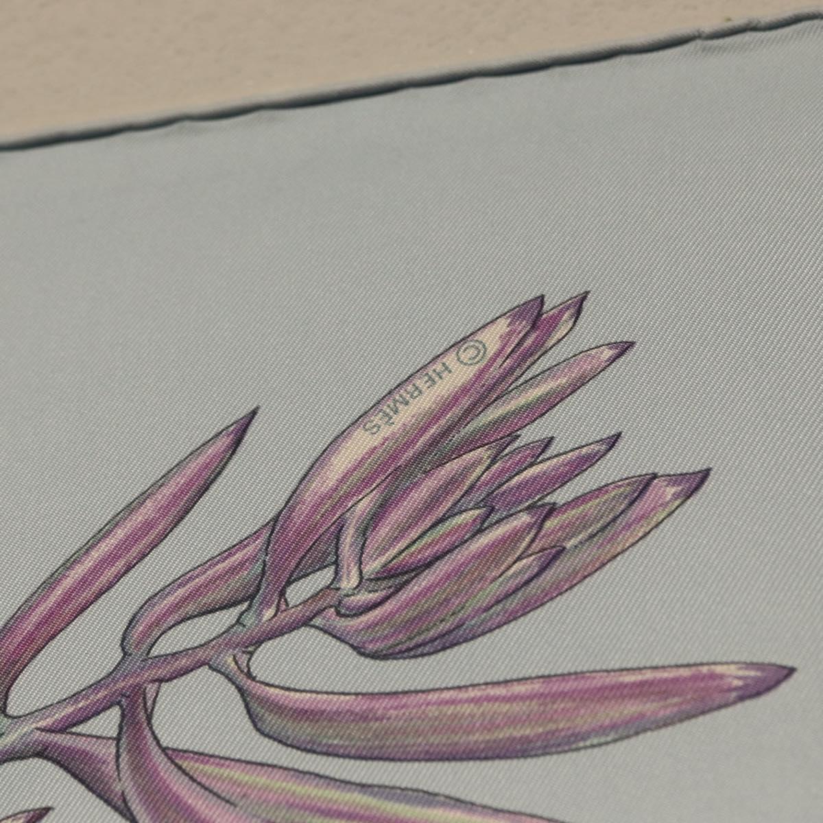 HERMES Carre 90 Scarf Silk Baby Blue Auth mr1935