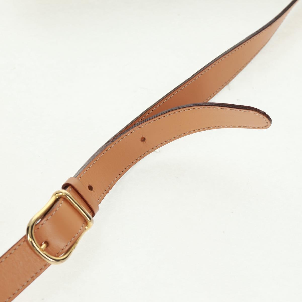 CELINE Macadam Canvas Shoulder Bag PVC Beige Gold Auth mr1938V