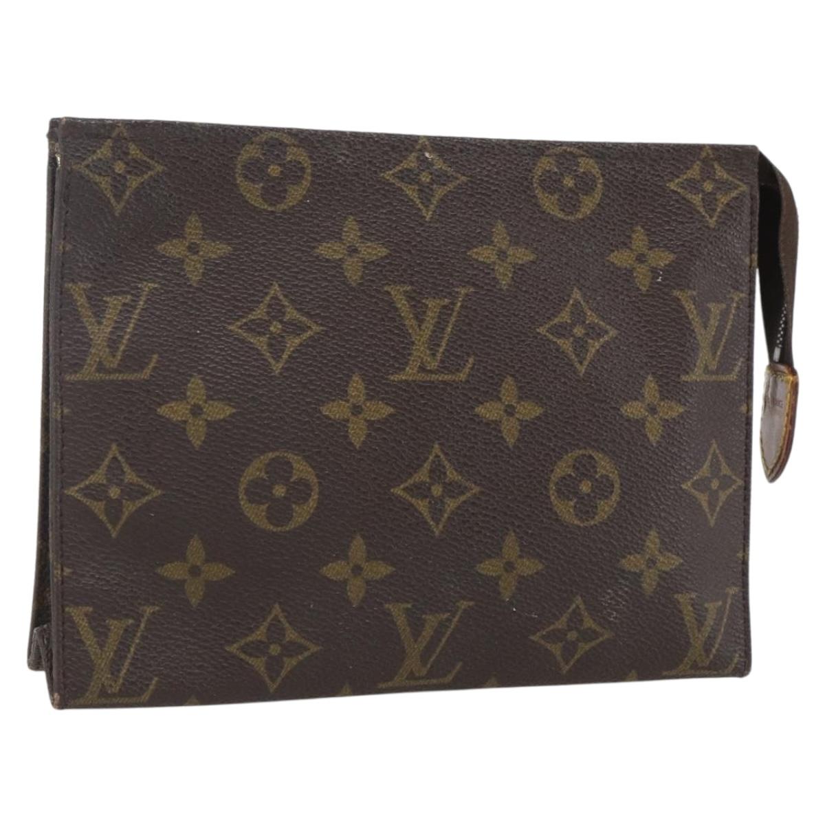 LOUIS VUITTON Monogram Poche Toilette 19 Pouch M47544 LV Auth mr1948