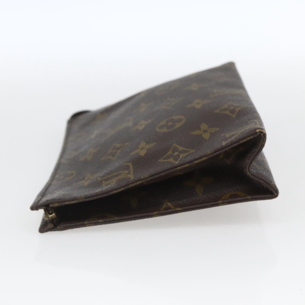 LOUIS VUITTON Monogram Poche Toilette 19 Pouch M47544 LV Auth mr1948