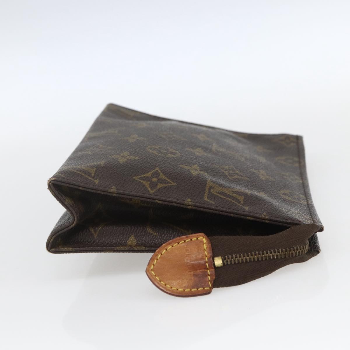 LOUIS VUITTON Monogram Poche Toilette 19 Pouch M47544 LV Auth mr1948