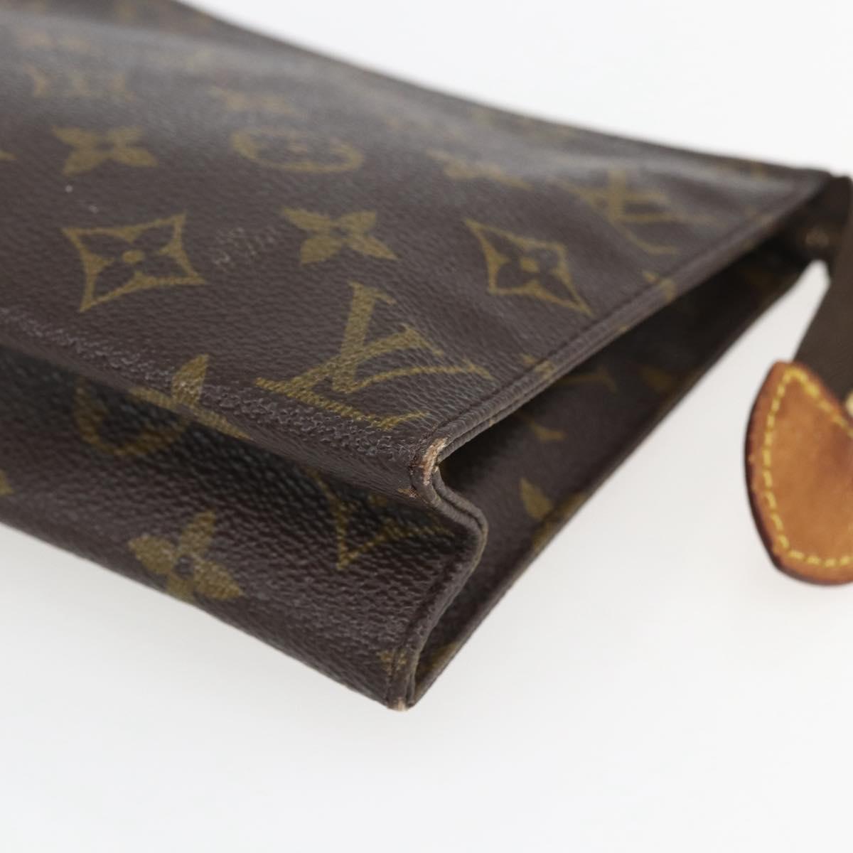 LOUIS VUITTON Monogram Poche Toilette 19 Pouch M47544 LV Auth mr1948