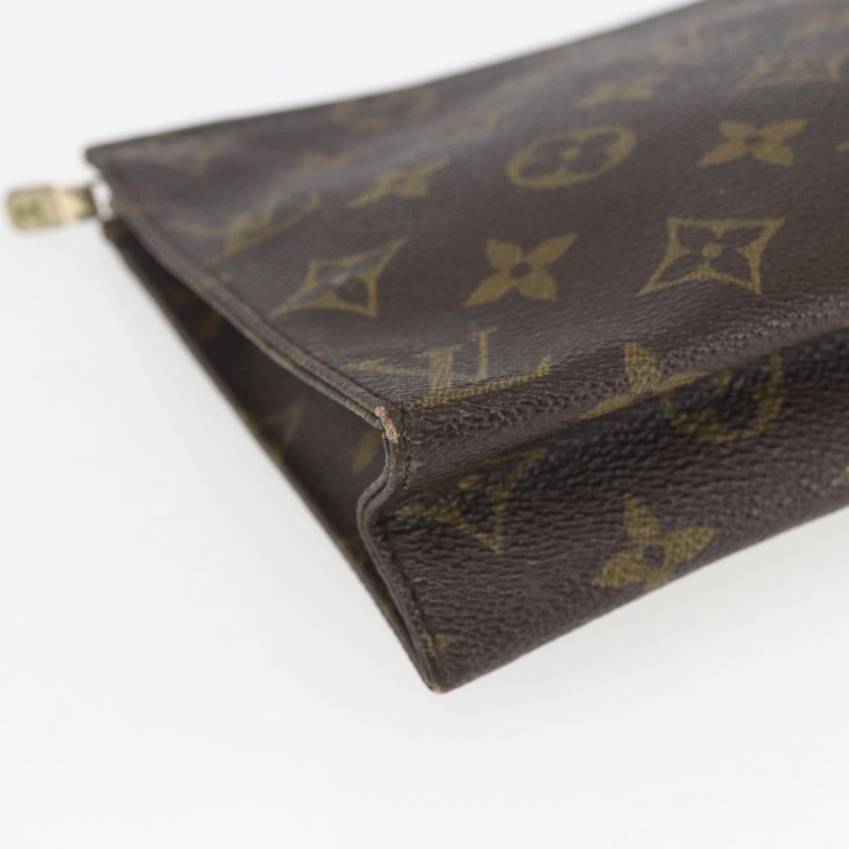 LOUIS VUITTON Monogram Poche Toilette 19 Pouch M47544 LV Auth mr1948