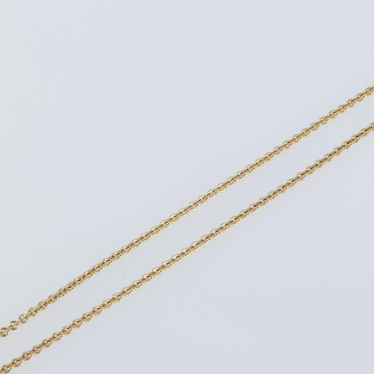 Christian Dior Crystal Necklace metal Gold Tone Auth mr1949