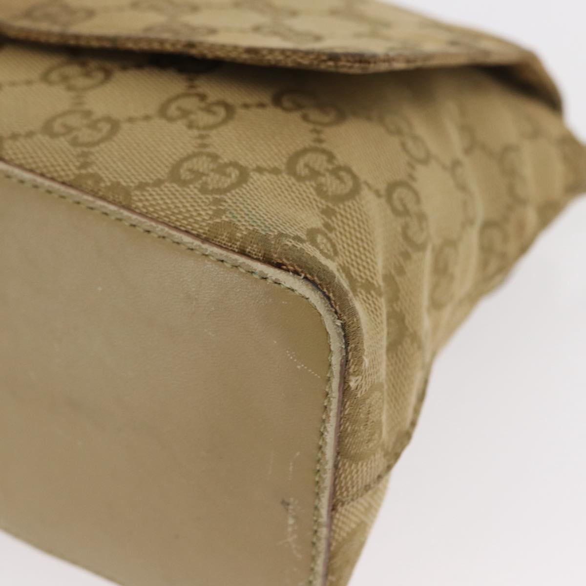 GUCCI GG Canvas Shoulder Bag Beige Gold 90646 Auth mr1955