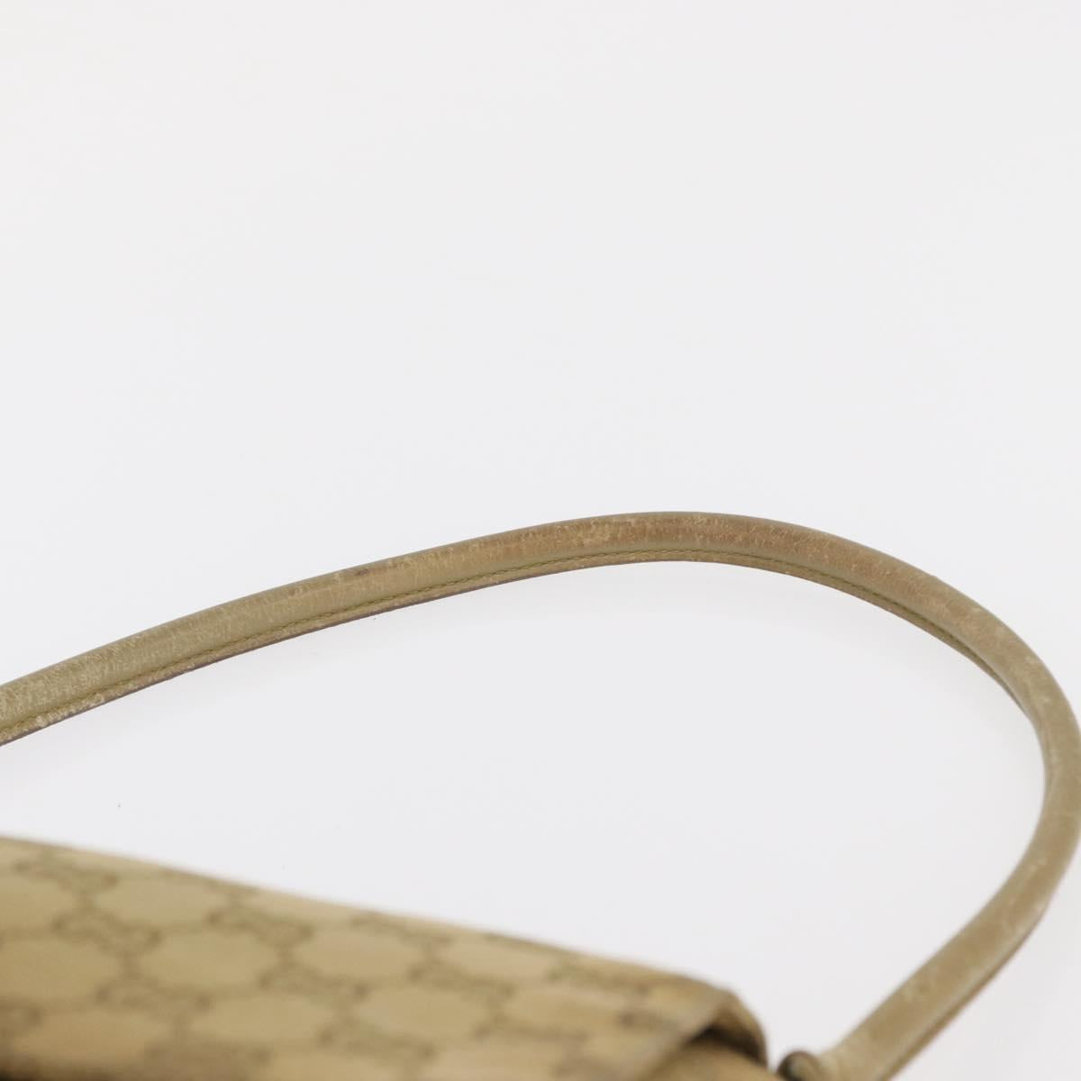 GUCCI GG Canvas Shoulder Bag Beige Gold 90646 Auth mr1955