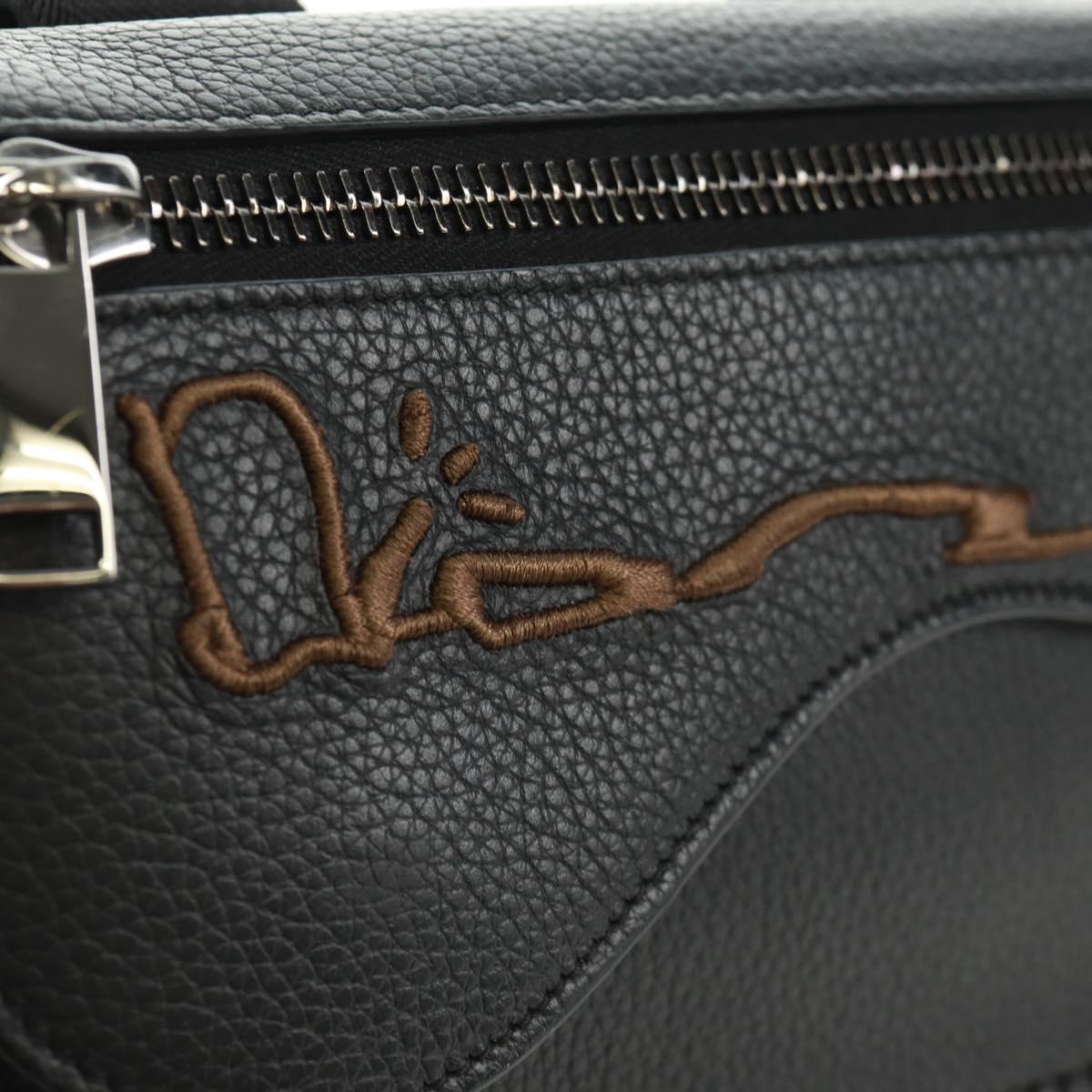 Christian Dior Cactus Jack Arm Pouch Mini Bag Pouch Leather Black Auth mr1963V