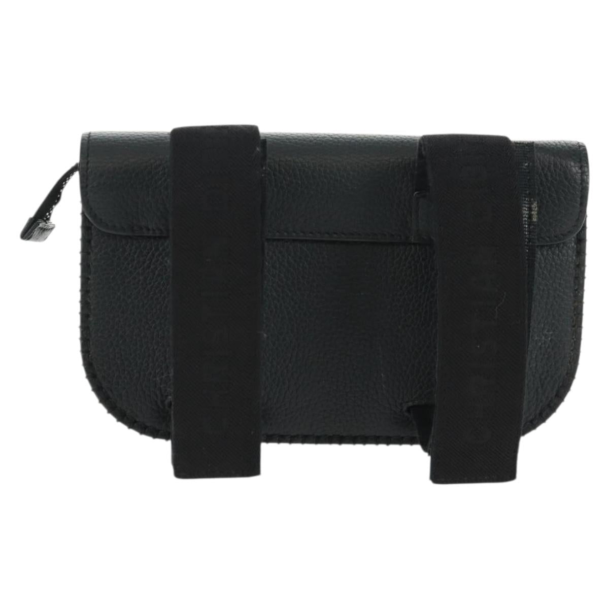 Christian Dior Cactus Jack Arm Pouch Mini Bag Pouch Leather Black Auth mr1963V