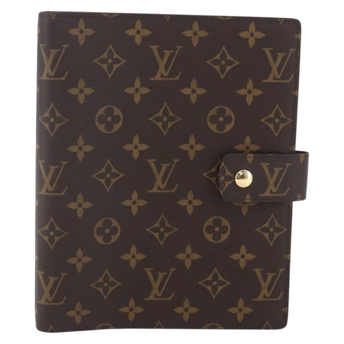 LOUIS VUITTON Monogram Agenda GM Day Planner Cover R20106 LV Auth mr1968V