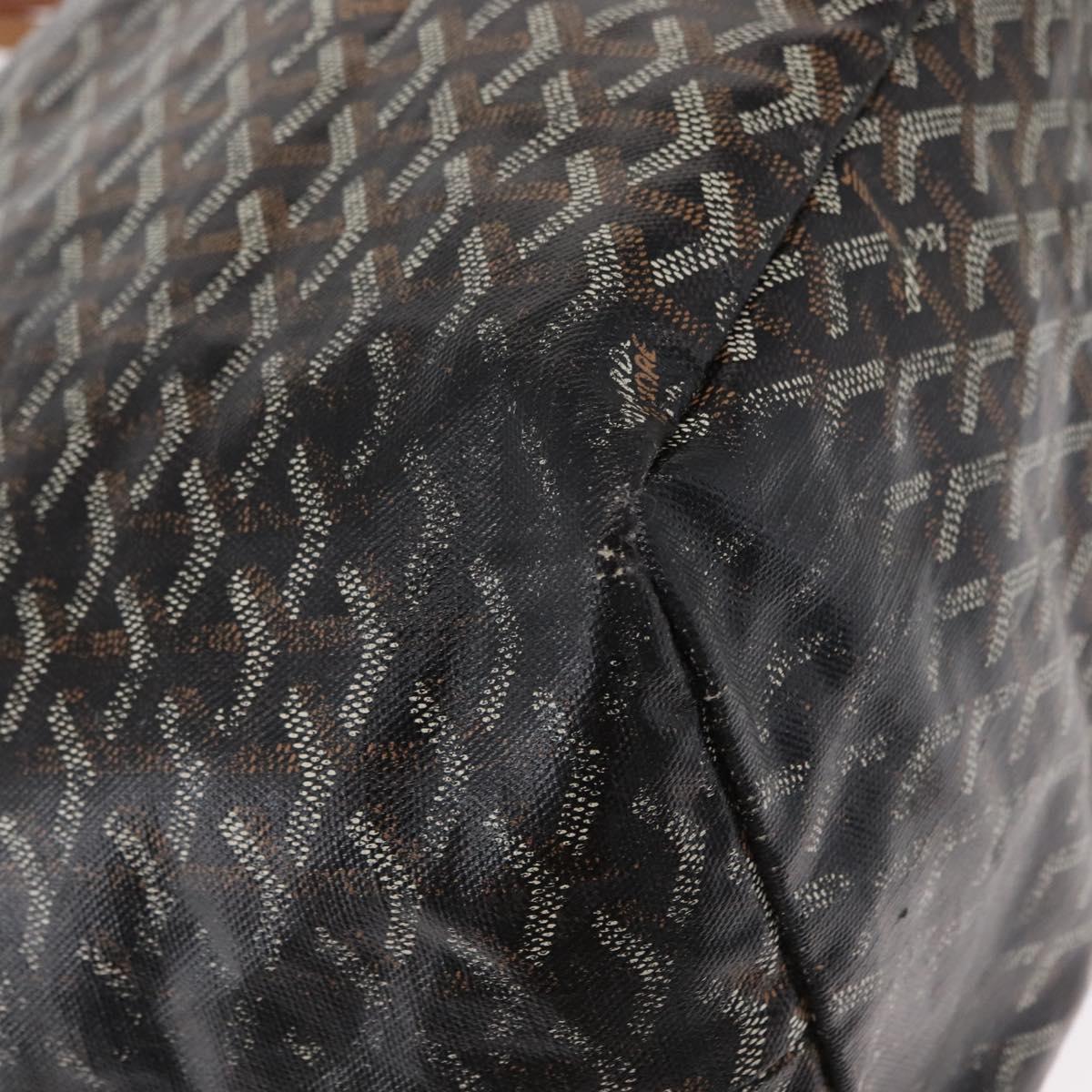 GOYARD Herringbone Saint Louis GM Tote Bag PVC Brown Auth mr1969