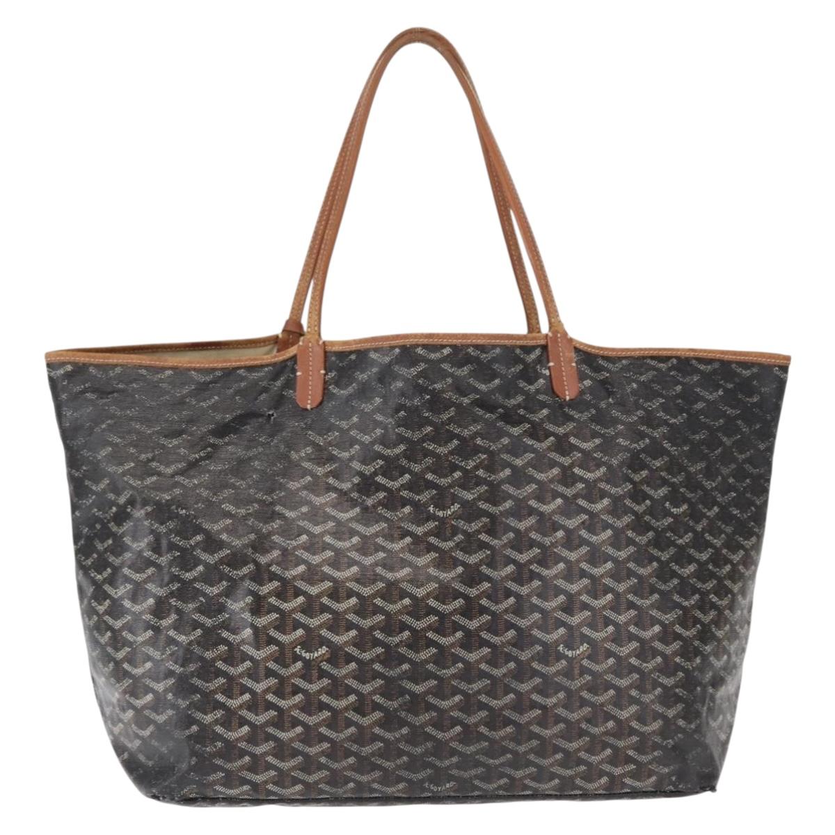 GOYARD Herringbone Saint Louis GM Tote Bag PVC Brown Auth mr1969