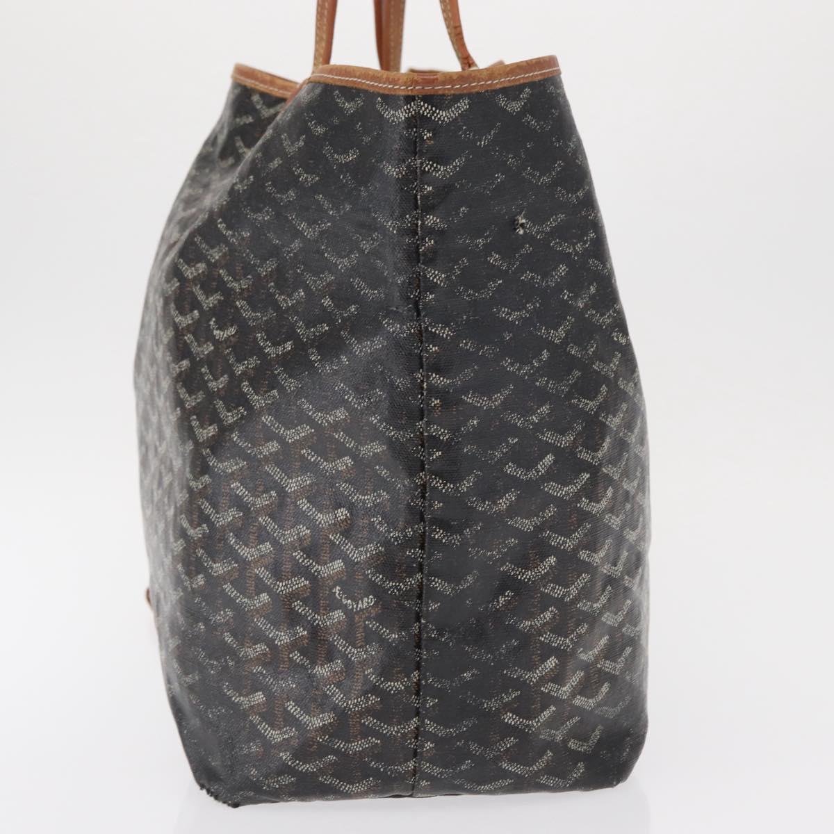 GOYARD Herringbone Saint Louis GM Tote Bag PVC Brown Auth mr1969
