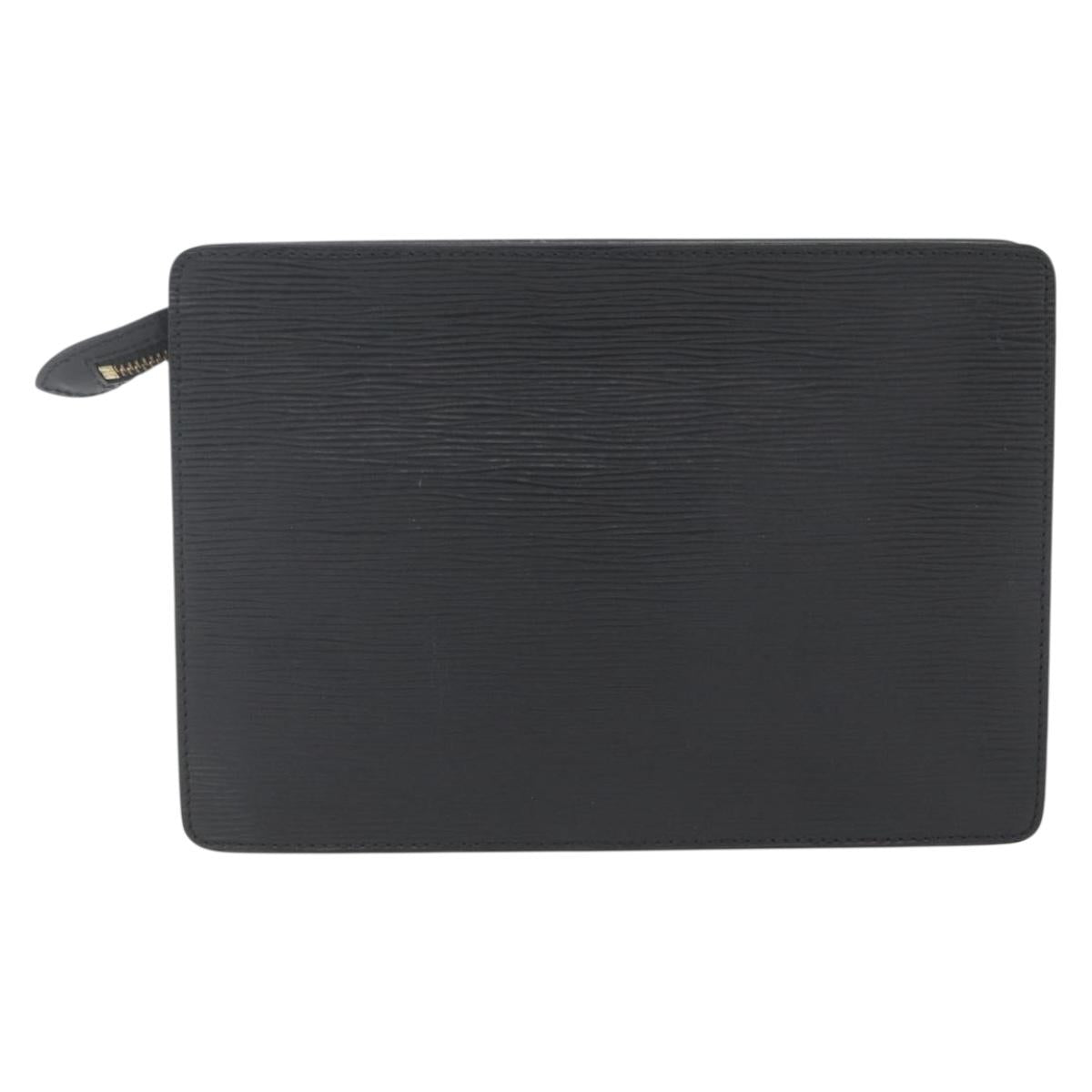 LOUIS VUITTON Epi Pochette Homme Clutch Bag Black M52522 LV Auth mr1972