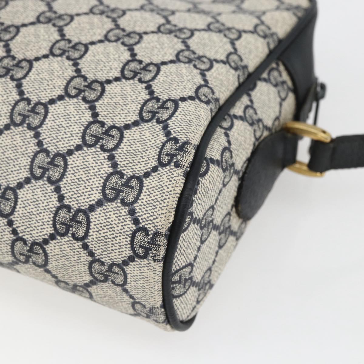 GUCCI GG Supreme Sherry Line Shoulder Bag PVC Navy Gold 72 02 005 Auth mr1982