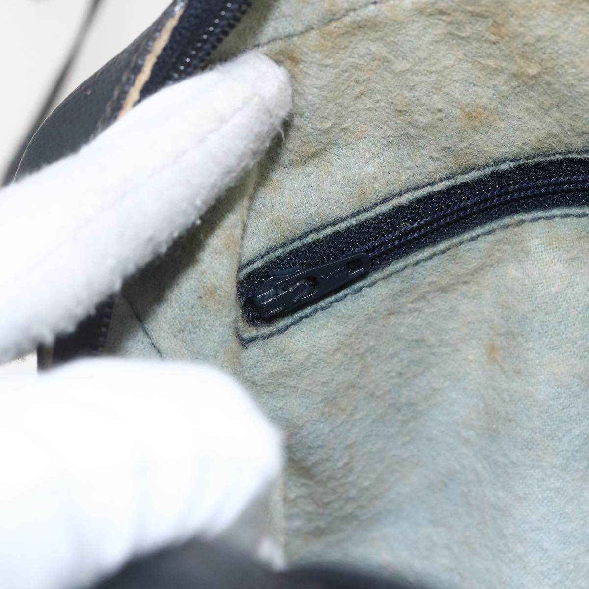 GUCCI GG Supreme Sherry Line Shoulder Bag PVC Navy Gold 72 02 005 Auth mr1982