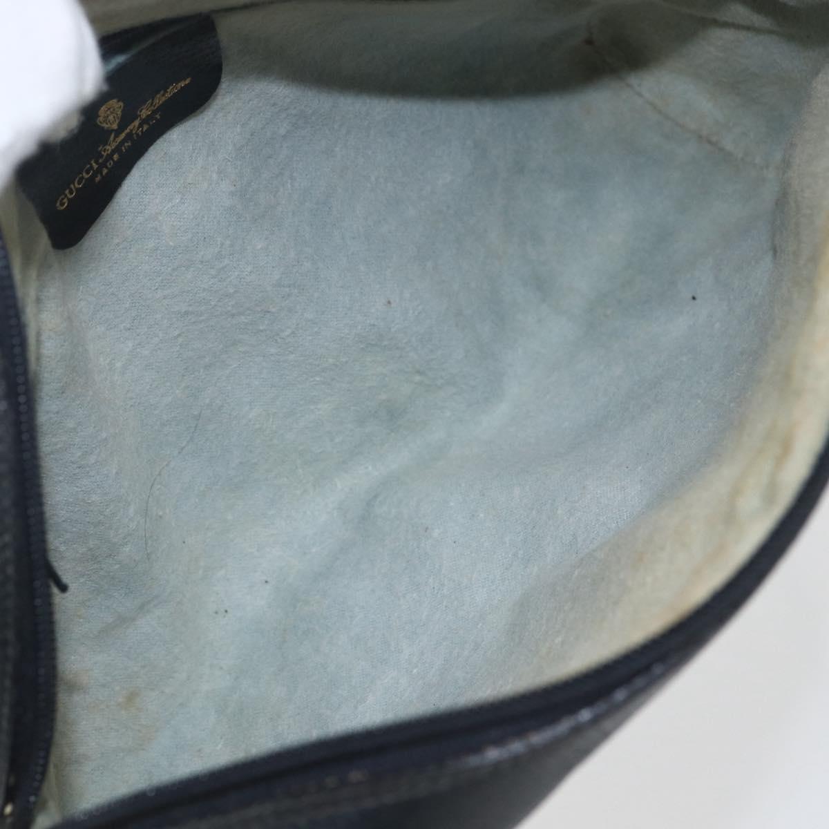 GUCCI GG Supreme Sherry Line Shoulder Bag PVC Navy Gold 72 02 005 Auth mr1982