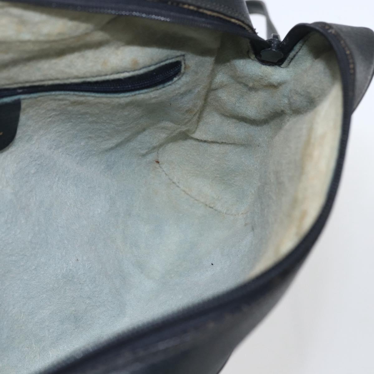 GUCCI GG Supreme Sherry Line Shoulder Bag PVC Navy Gold 72 02 005 Auth mr1982