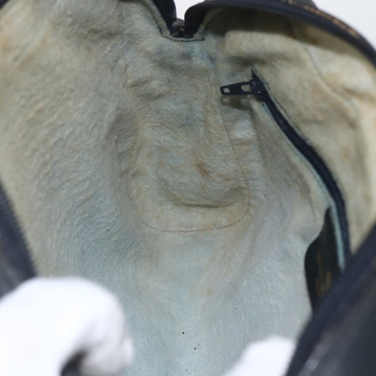 GUCCI GG Supreme Sherry Line Shoulder Bag PVC Navy Gold 72 02 005 Auth mr1982