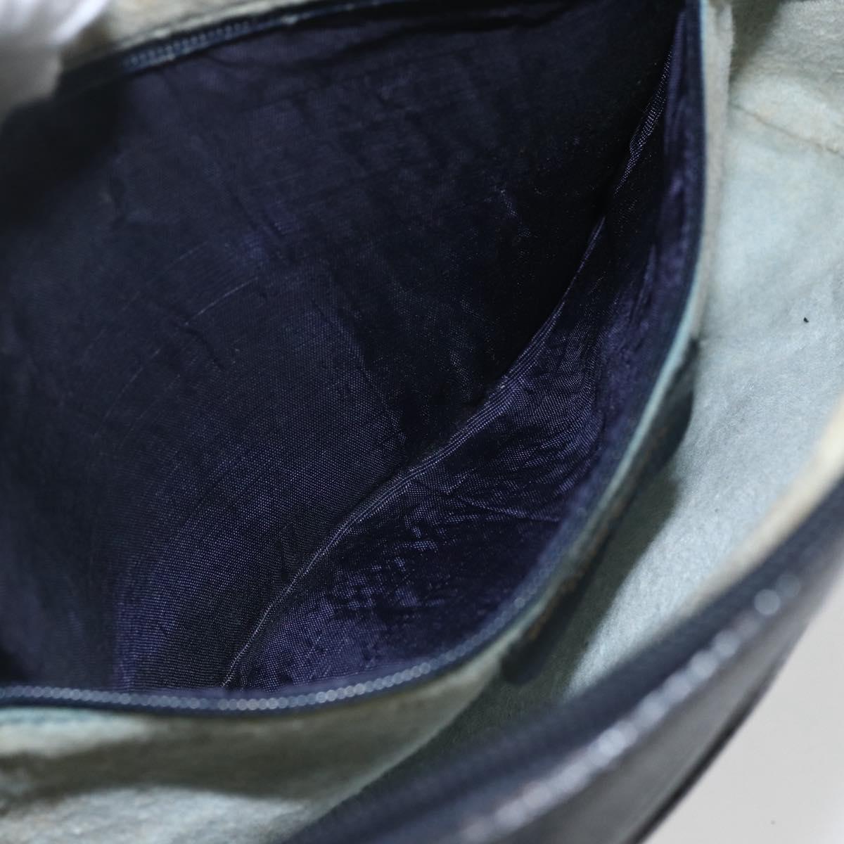 GUCCI GG Supreme Sherry Line Shoulder Bag PVC Navy Gold 72 02 005 Auth mr1982