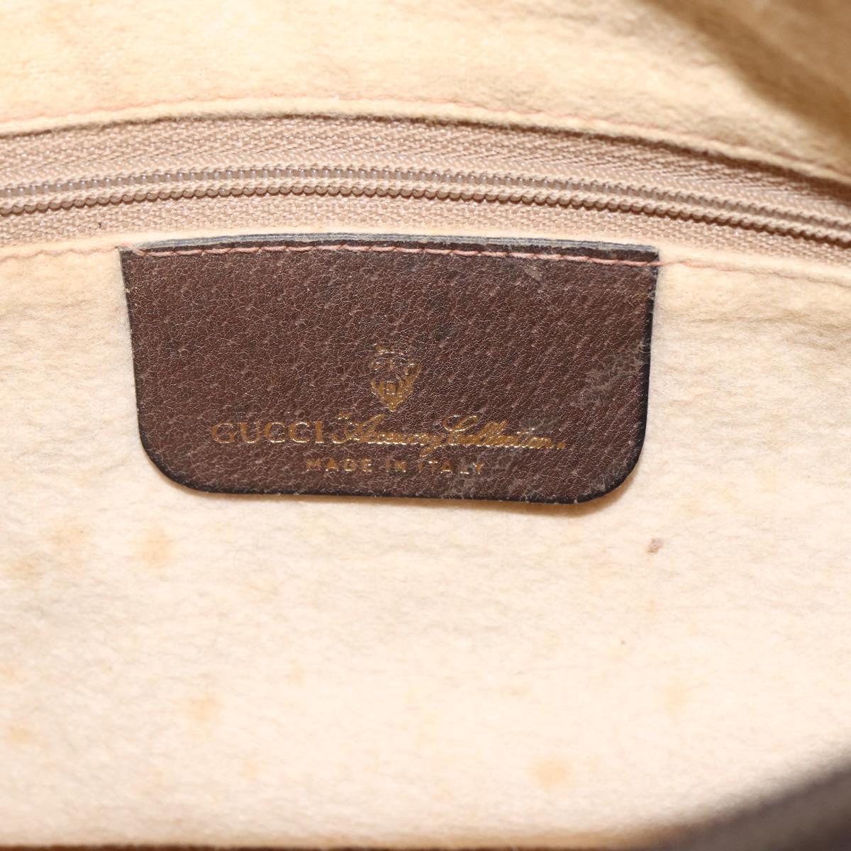 GUCCI GG Supreme Web Sherry Line Bag PVC Beige Gold Red 89 02 032 Auth mr1983