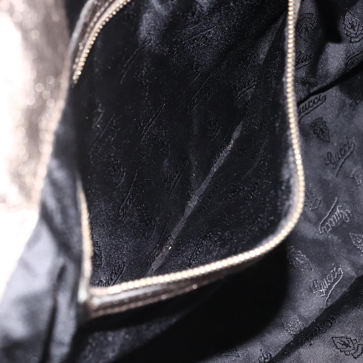 GUCCI Histeria Tote Bag Leather Silver Gold 197021 Auth mr1995