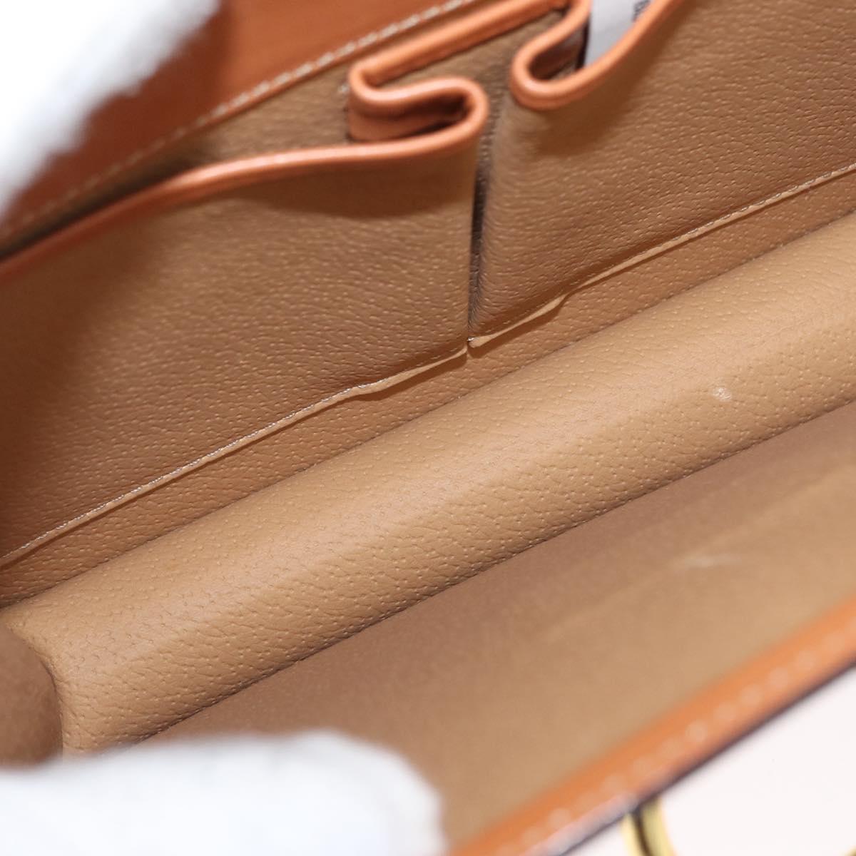 CELINE Macadam Canvas Hand Bag PVC Beige Gold Auth mr2012