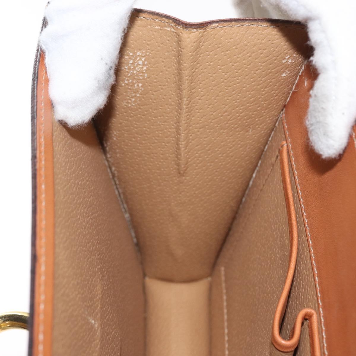 CELINE Macadam Canvas Hand Bag PVC Beige Gold Auth mr2012