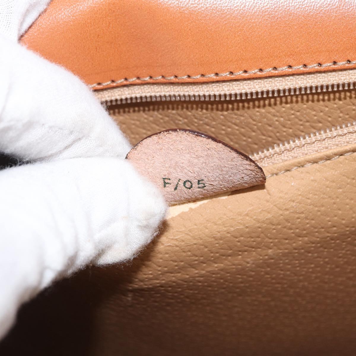 CELINE Macadam Canvas Hand Bag PVC Beige Gold Auth mr2012