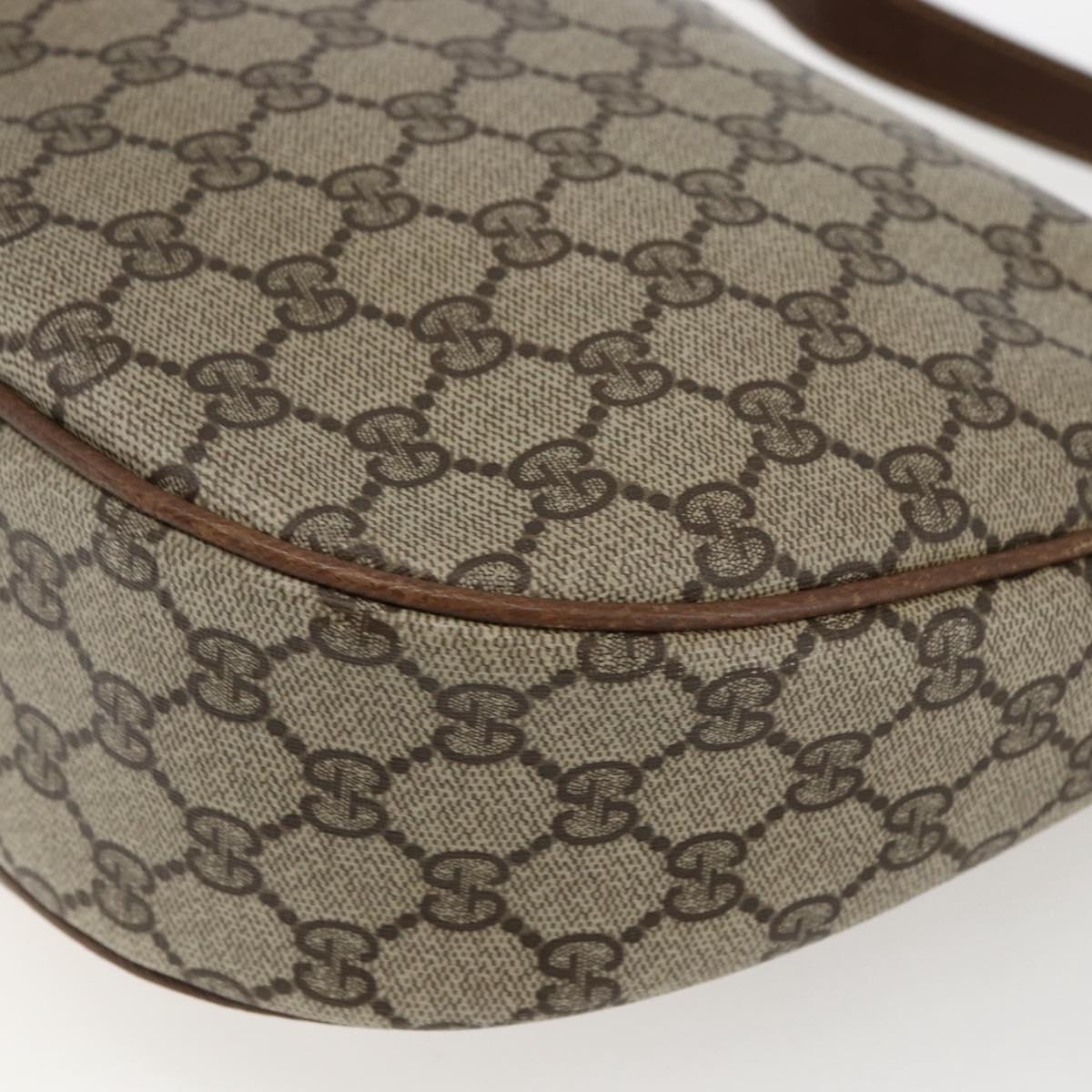 GUCCI GG Supreme Shoulder Bag PVC Beige Gold 001 256 0719 Auth mr2014