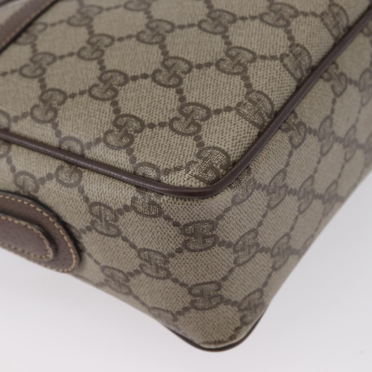 GUCCI GG Supreme Web Sherry Line Bag PVC Leather Beige 001 56 0942 Auth mr2019