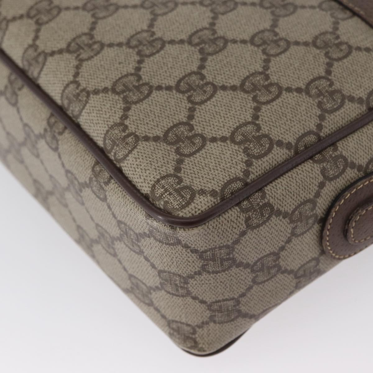 GUCCI GG Supreme Web Sherry Line Bag PVC Leather Beige 001 56 0942 Auth mr2019