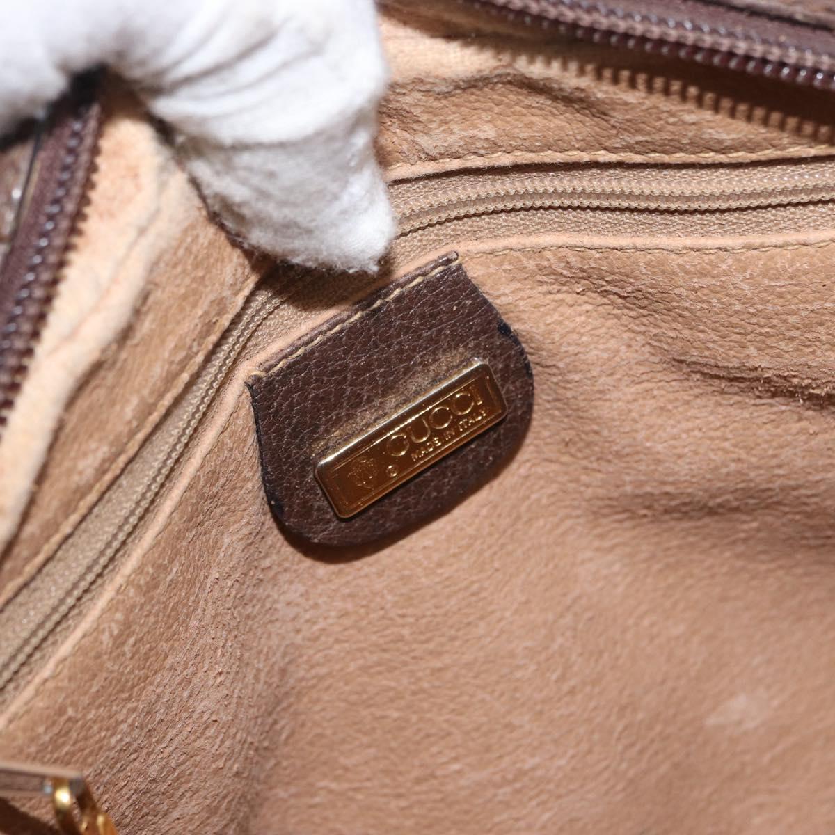 GUCCI GG Supreme Web Sherry Line Bag PVC Leather Beige 001 56 0942 Auth mr2019