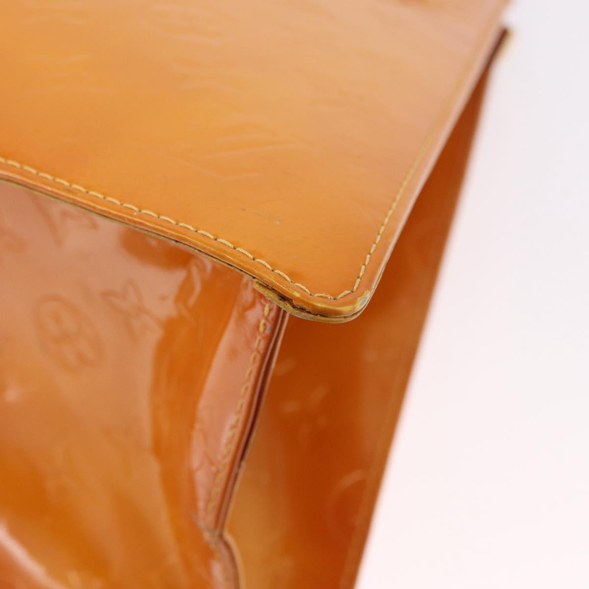 LOUIS VUITTON Monogram Vernis Forsyth Hand Bag Jaune M91112 LV Auth mr2024