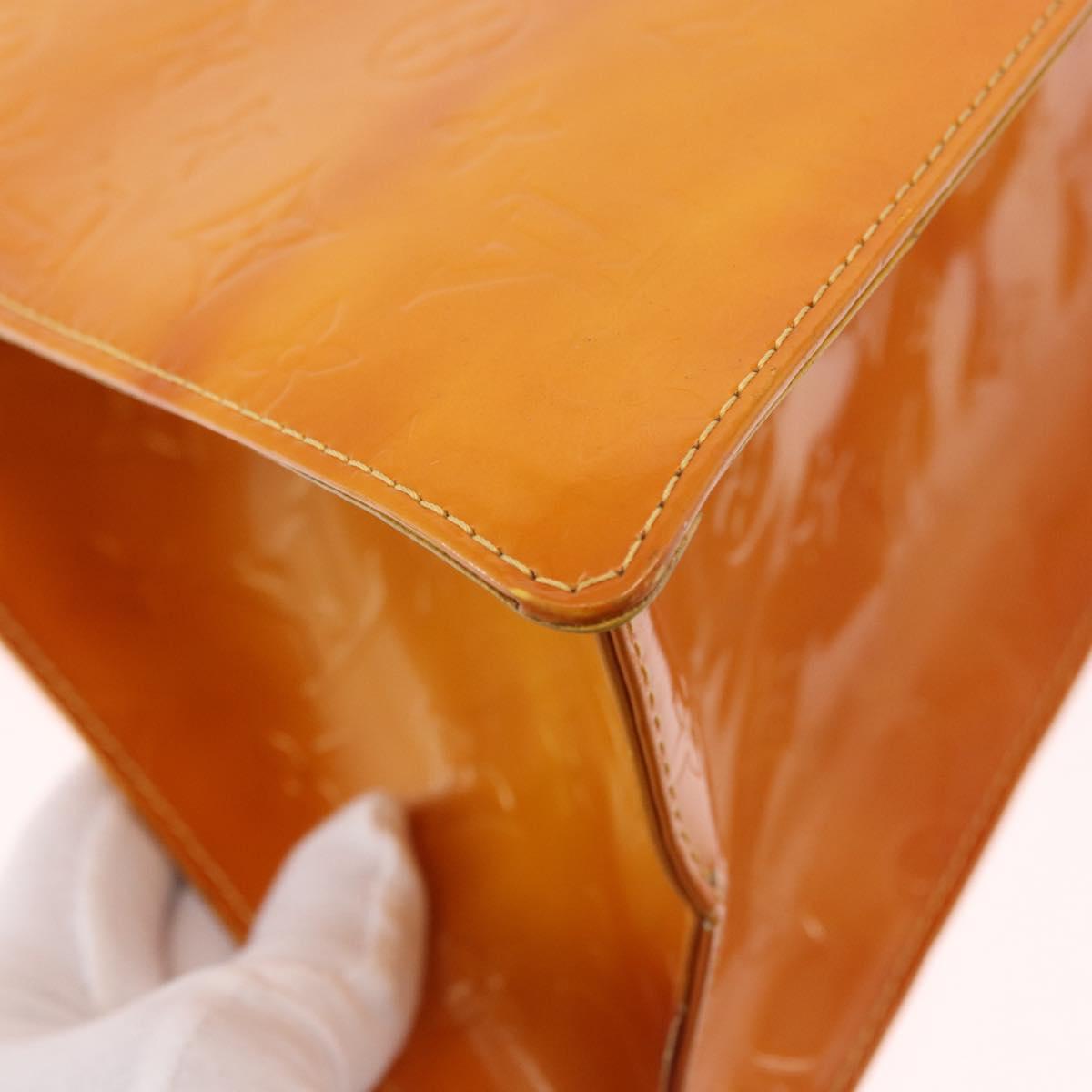 LOUIS VUITTON Monogram Vernis Forsyth Hand Bag Jaune M91112 LV Auth mr2024