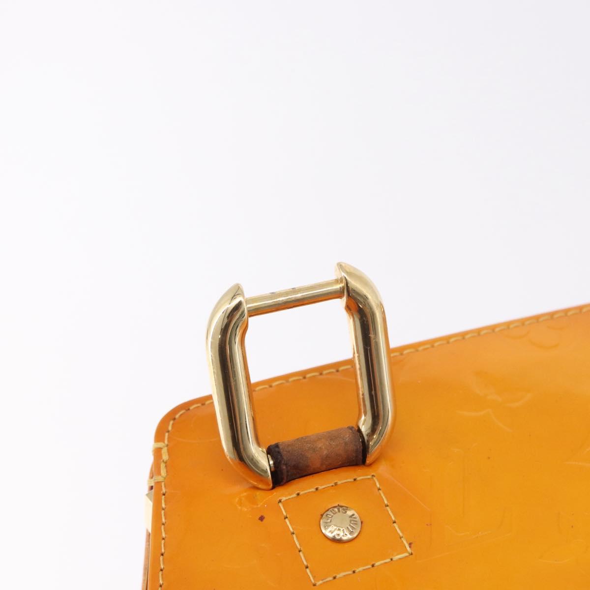 LOUIS VUITTON Monogram Vernis Forsyth Hand Bag Jaune M91112 LV Auth mr2024