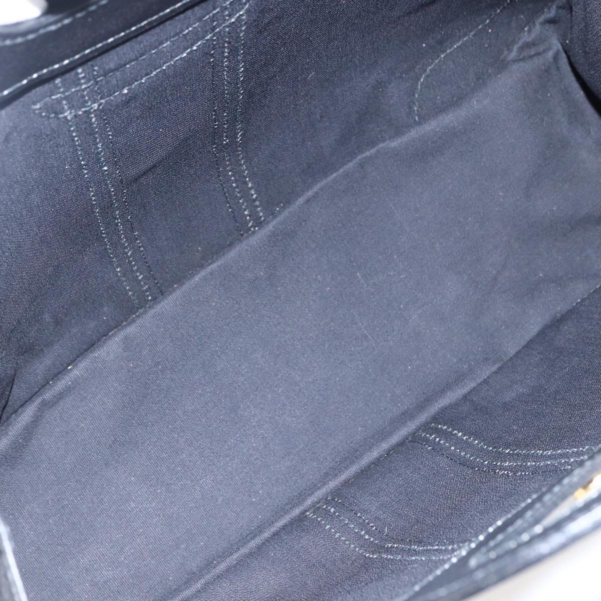 GUCCI GG Canvas Web Sherry Line Hand Bag Black Gold Auth mr2031V