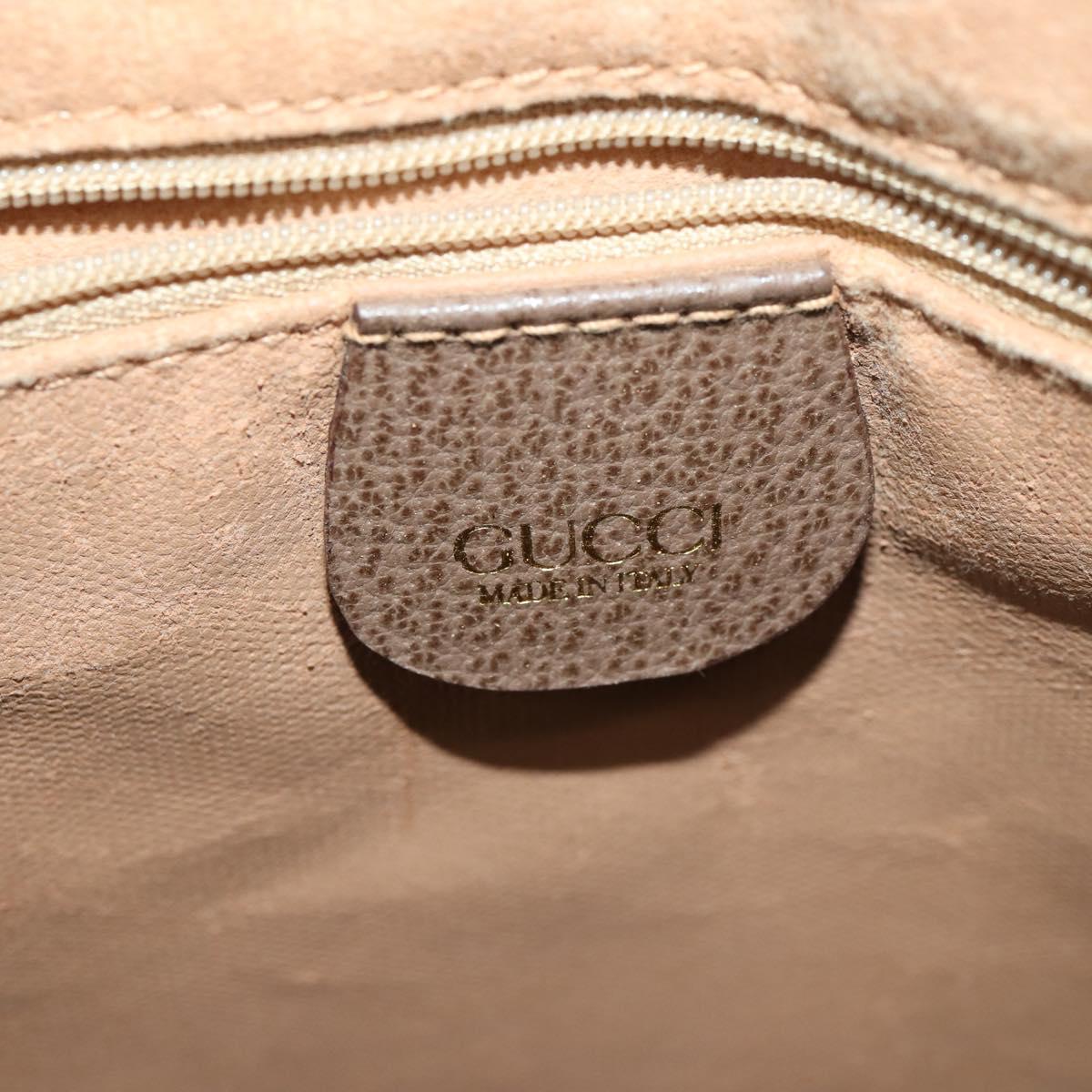 GUCCI GG Supreme Boston Bag PVC Beige Gold 012 1095 6080 Auth mr2046