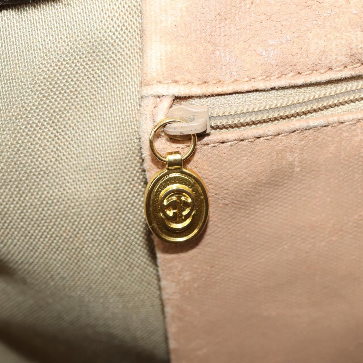 GUCCI GG Supreme Boston Bag PVC Beige Gold 012 1095 6080 Auth mr2046