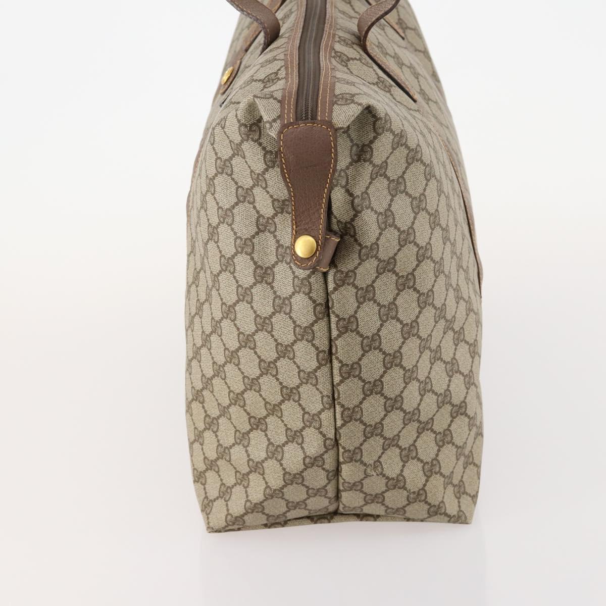 GUCCI GG Supreme Boston Bag PVC Beige Gold 012 1095 6080 Auth mr2046