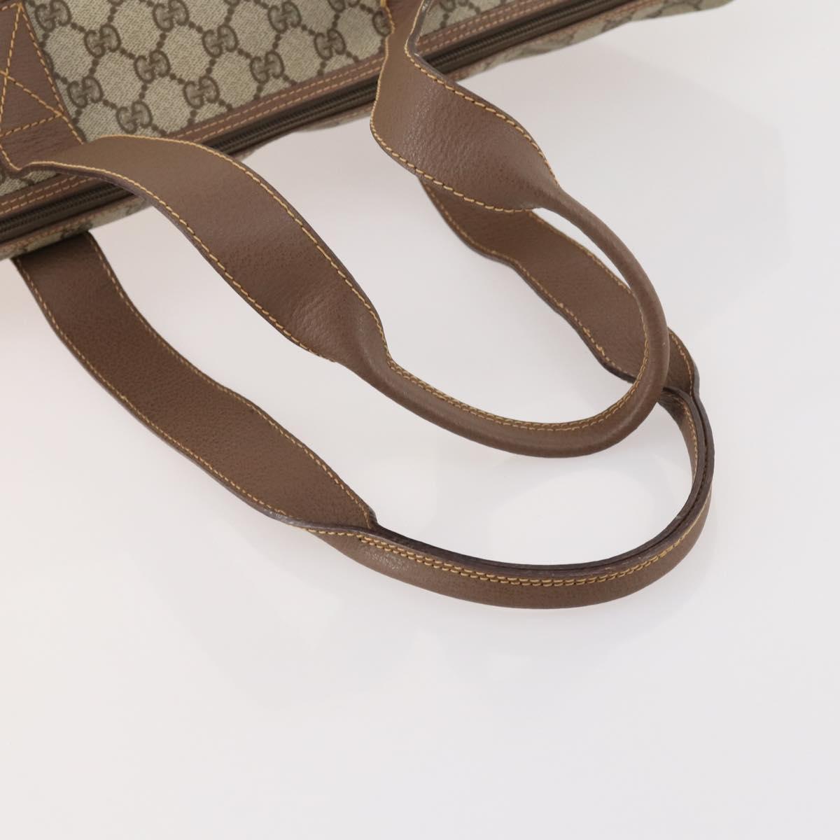 GUCCI GG Supreme Boston Bag PVC Beige Gold 012 1095 6080 Auth mr2046